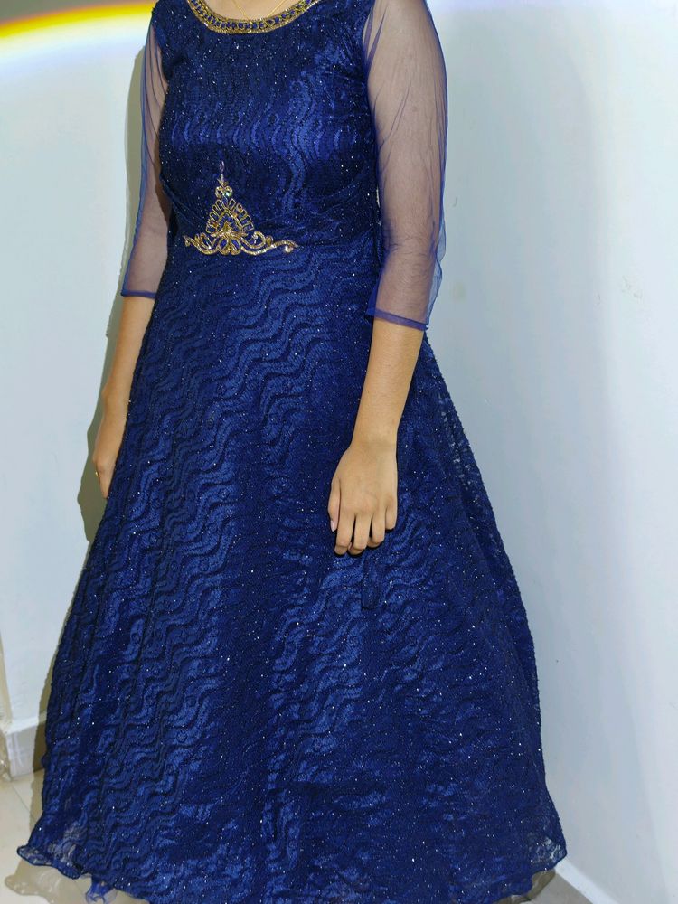 Blue party gown