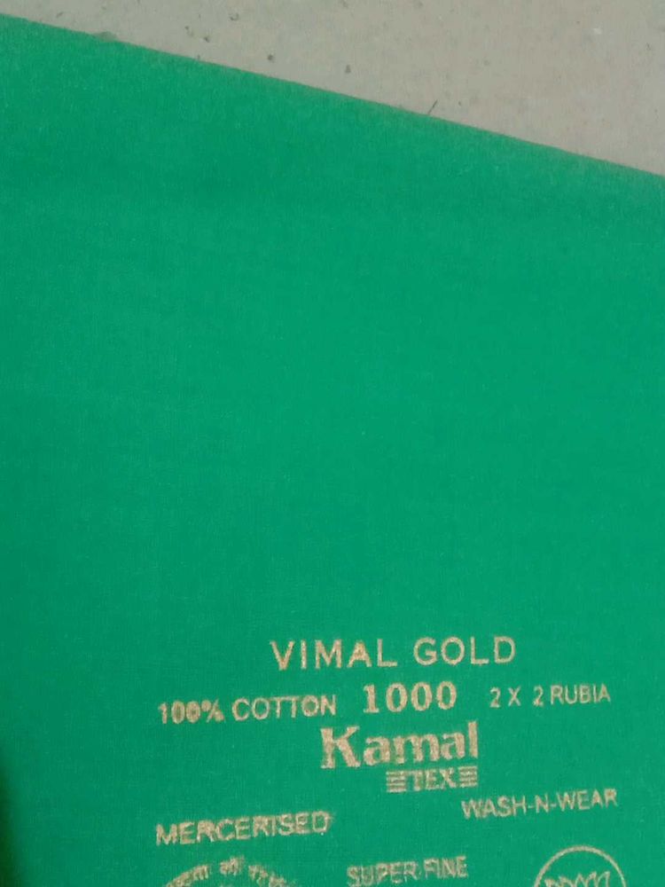 5 Pcs Vimal Gold Cotton Fabric - Blouse Unstitched