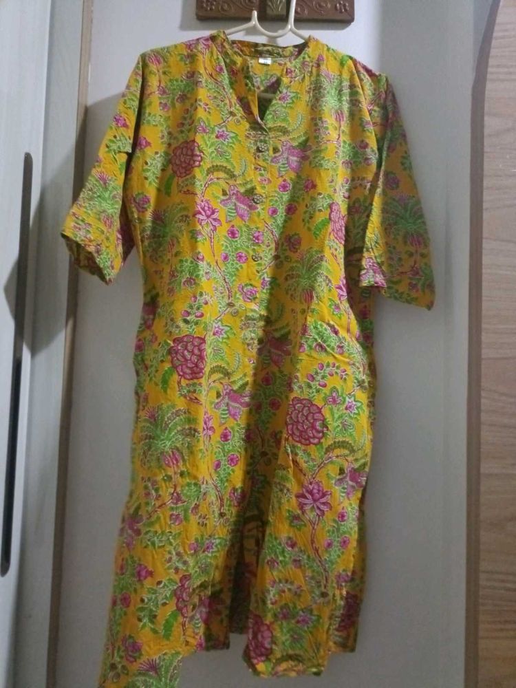 Floral Print Kurta