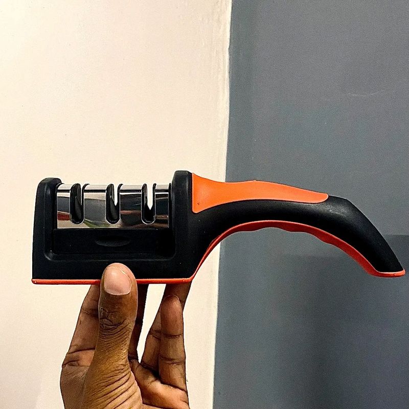 Knife Sharpener With Stainless Steel Blade