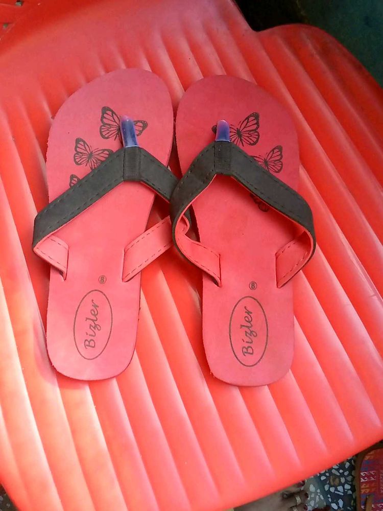 Butterfly Print Flip-Flops