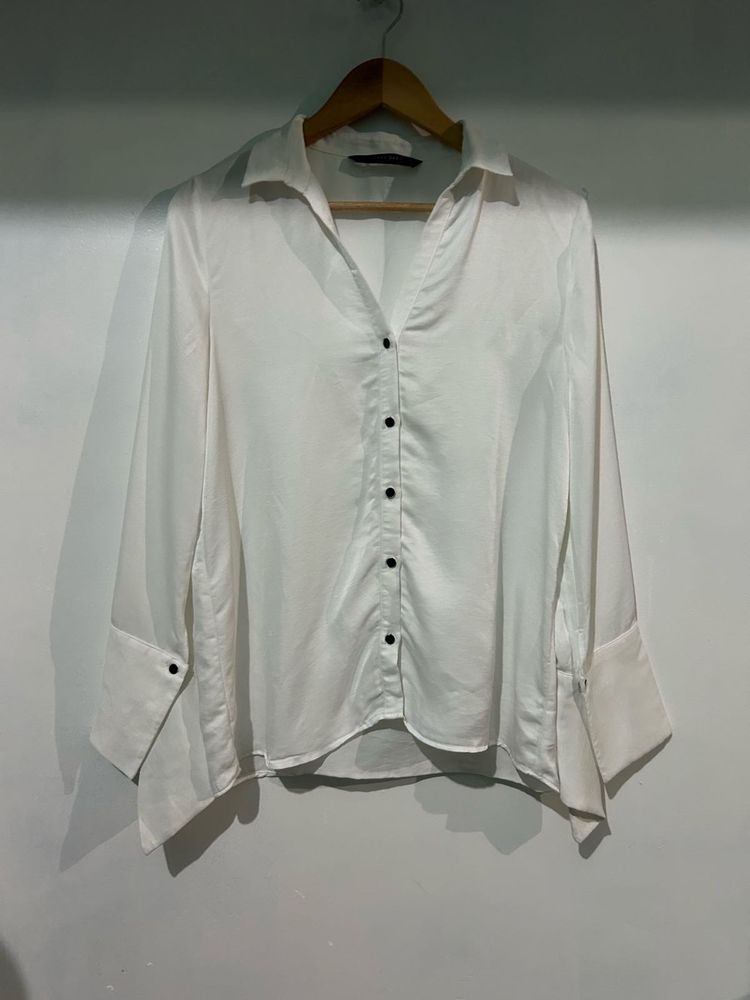 Zara satin shirt