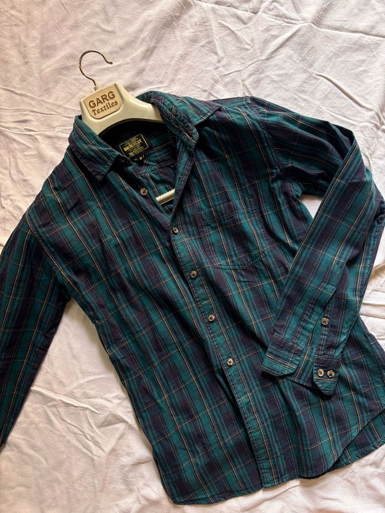 . Green &amp; Navy Check Shirt – Urban Classic