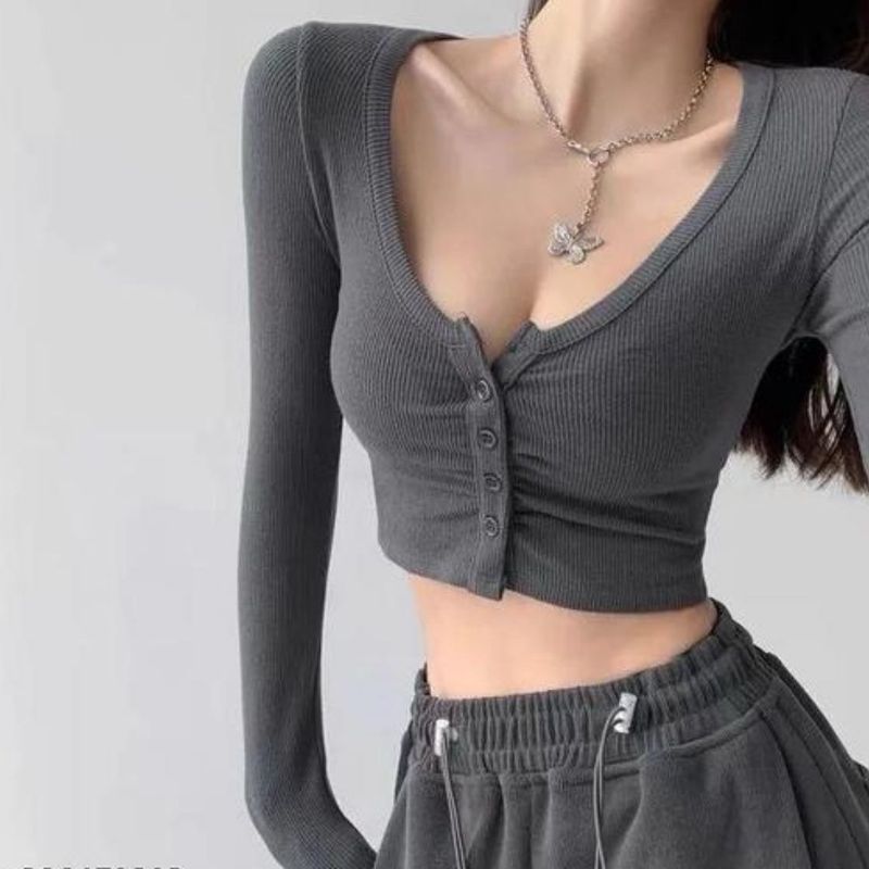 Ribbed Long Sleeve Top