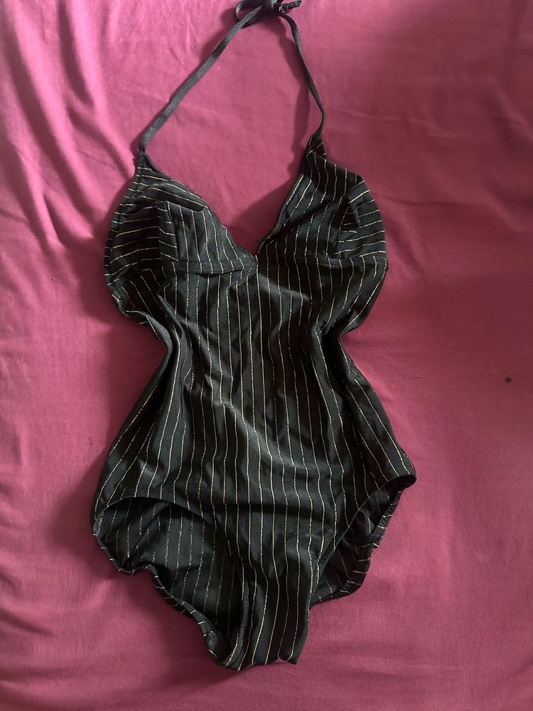 Striped One Piece Swimsuit