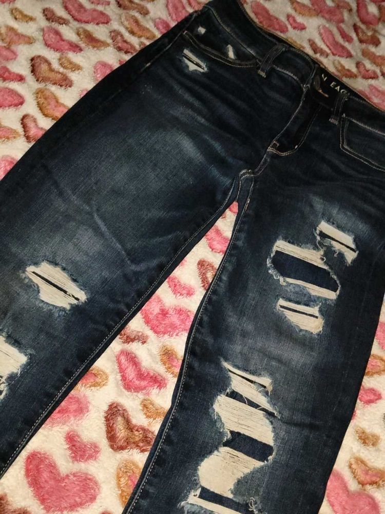 Distressed American Eagle Jeans