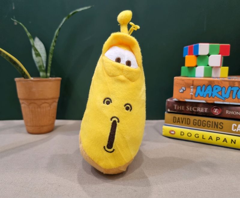 Yellow Larva Plush Toy Medium-sized