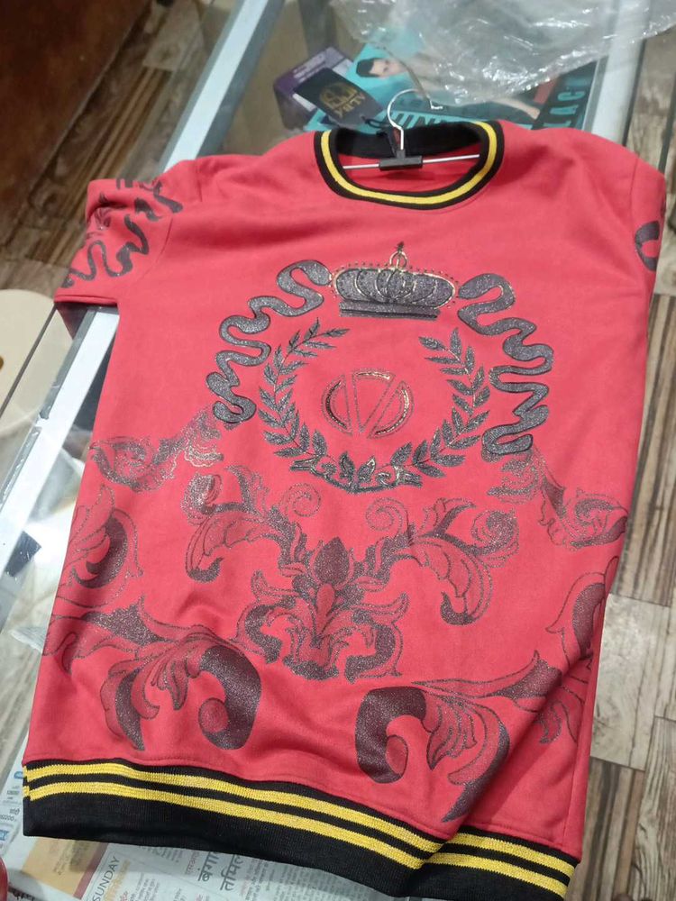 Stylish Red Graphic T-Shirt