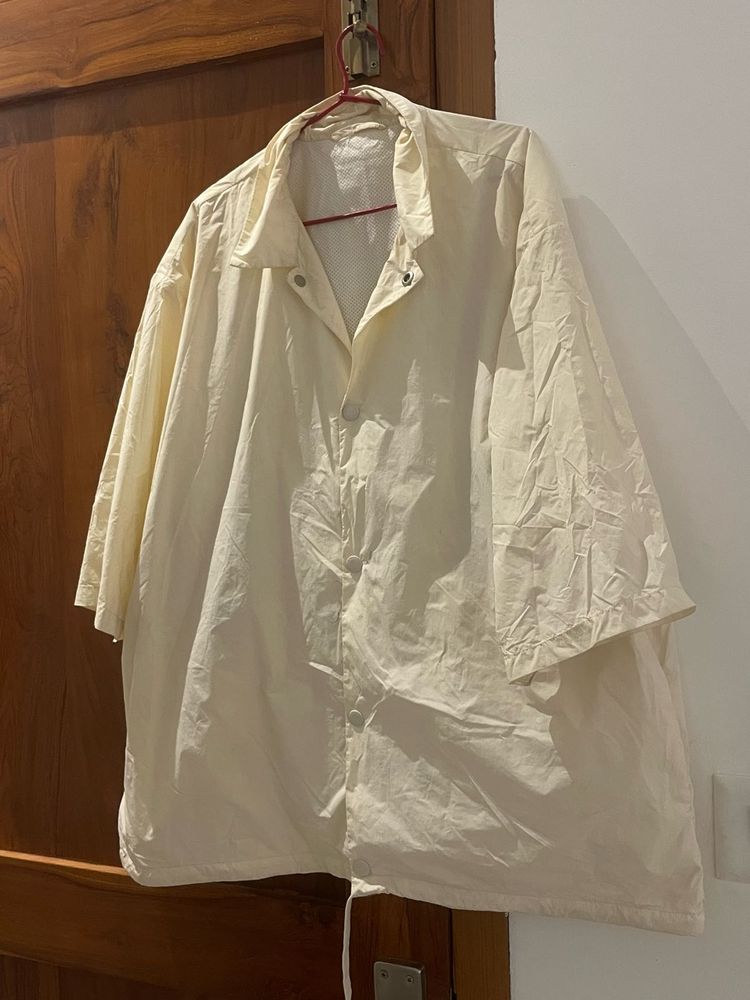 Cream Oversized Lightweight Jacket | Minimal