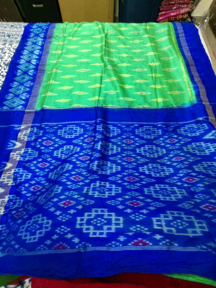 Green &amp; Blue Design Saree
