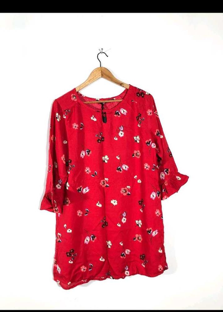 Floral Red Tunic