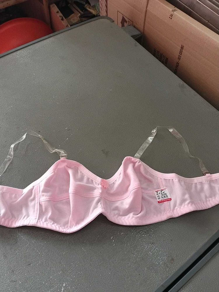 Pink Bra with Clear Straps