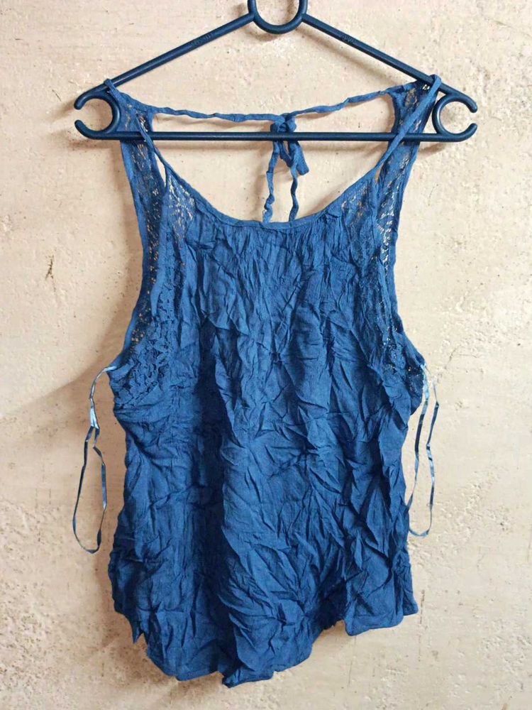 Trendy Summer Fashion Top Backless Blue 💙