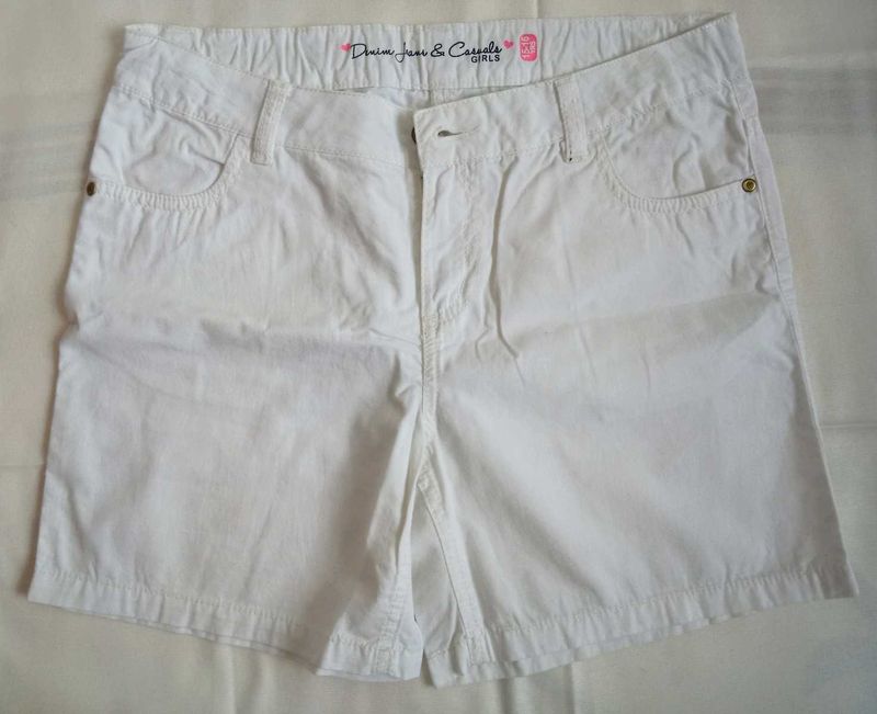 White Denim Shorts