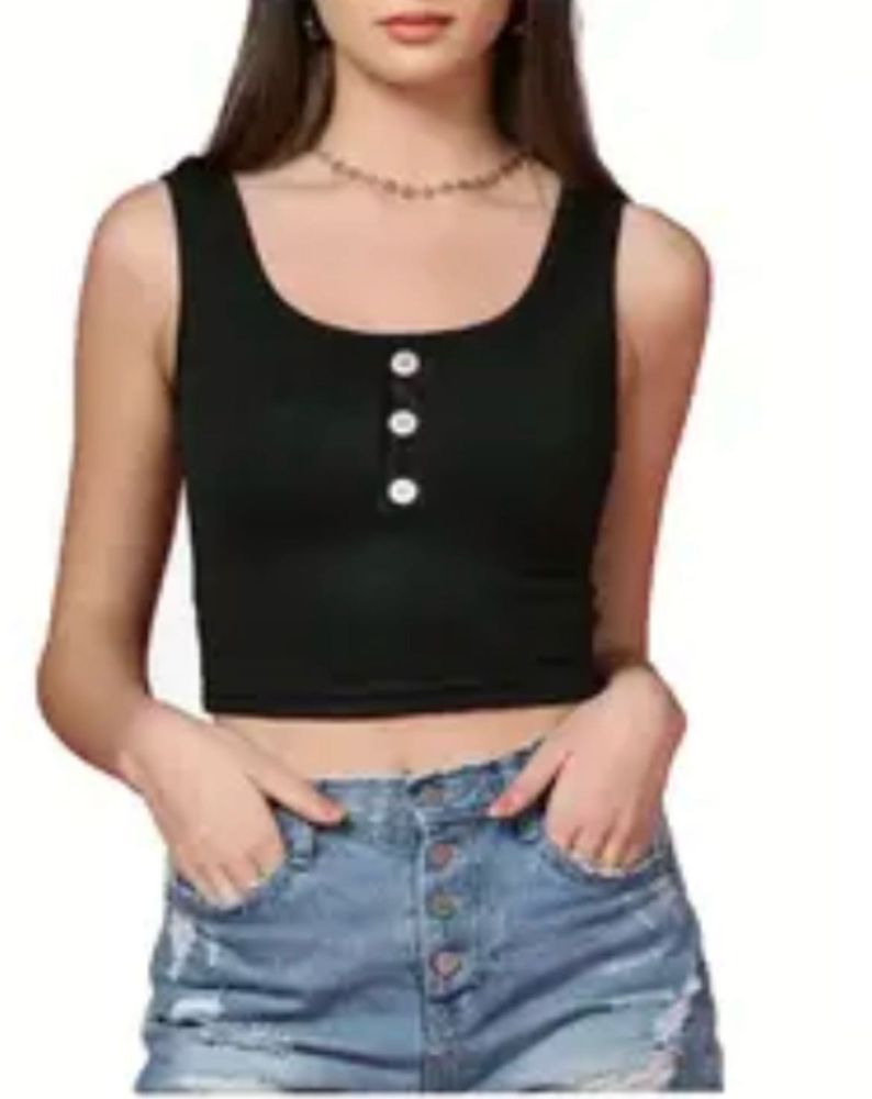 A Black Crop Top