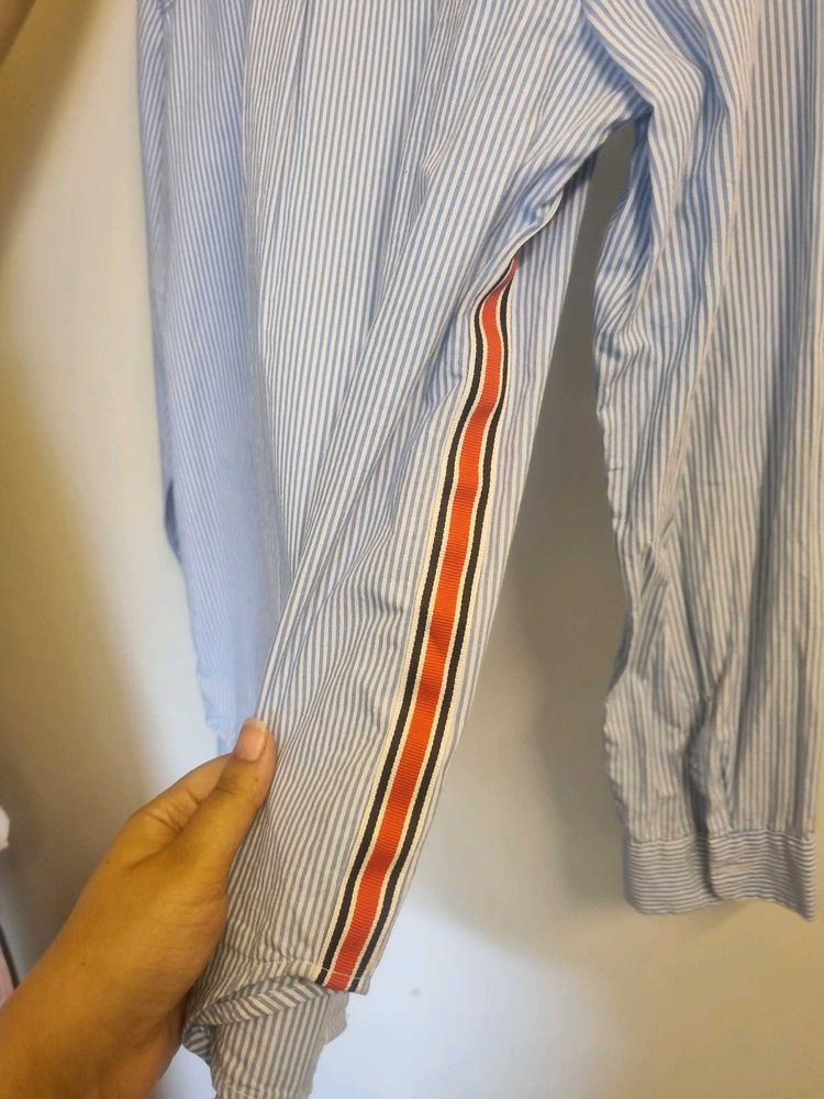 Blue White Striped Shirt