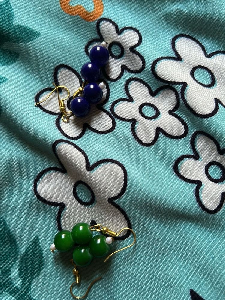 Handmade Beaded Drop Earrings