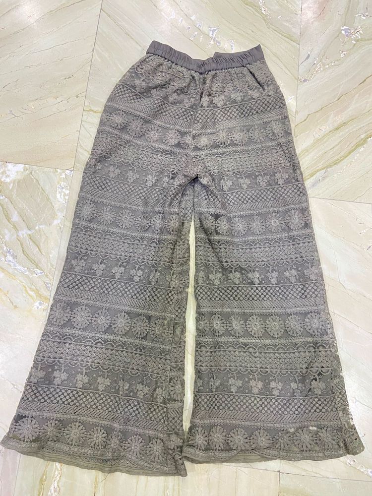 Chicken Net Wide Leg Plazo