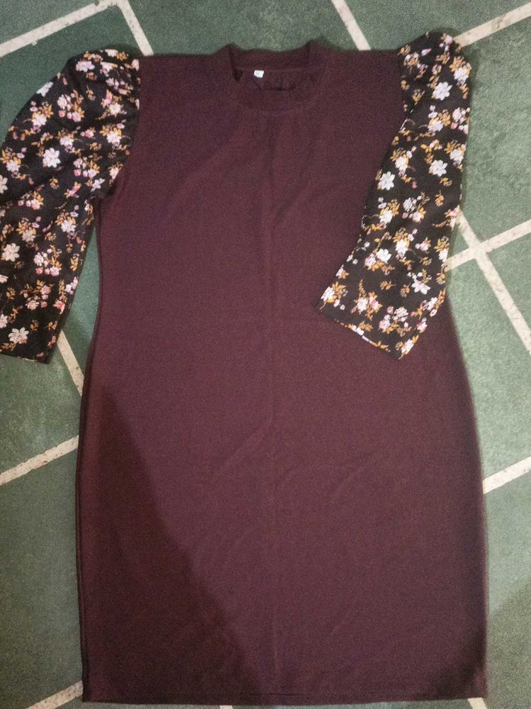 Floral Sleeve Mini Dress