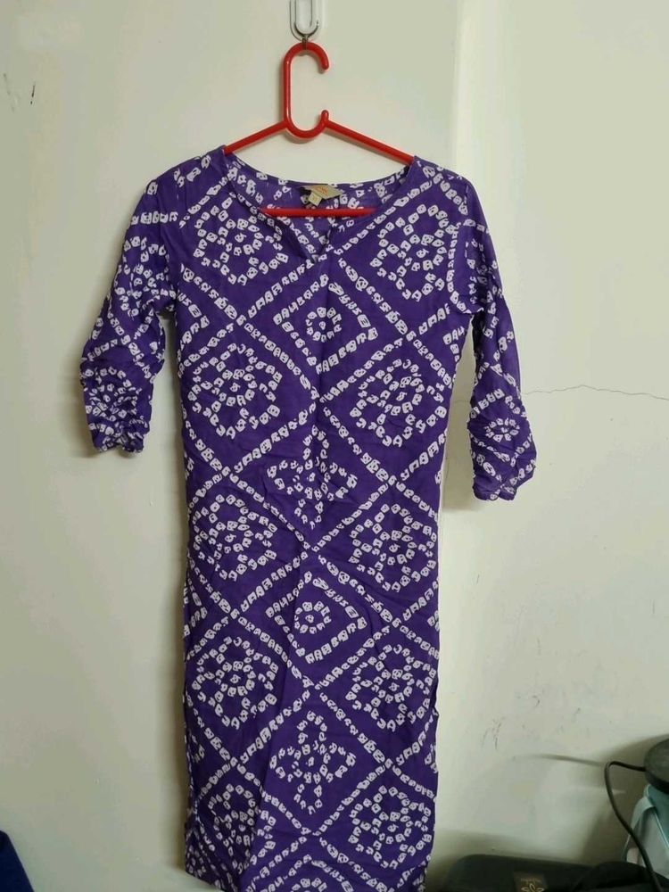 Bandhani Print Dress