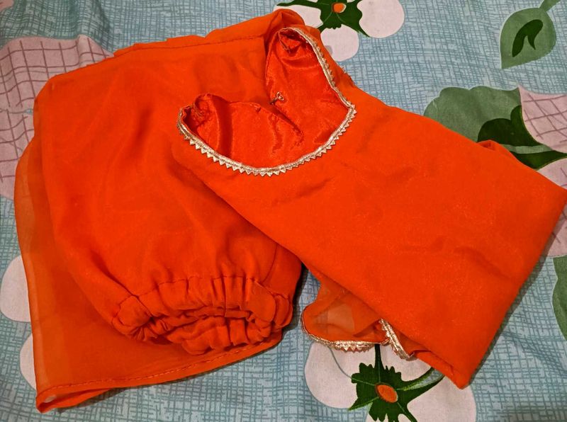 Vibrant Orange Garara Salwar Kameez✨