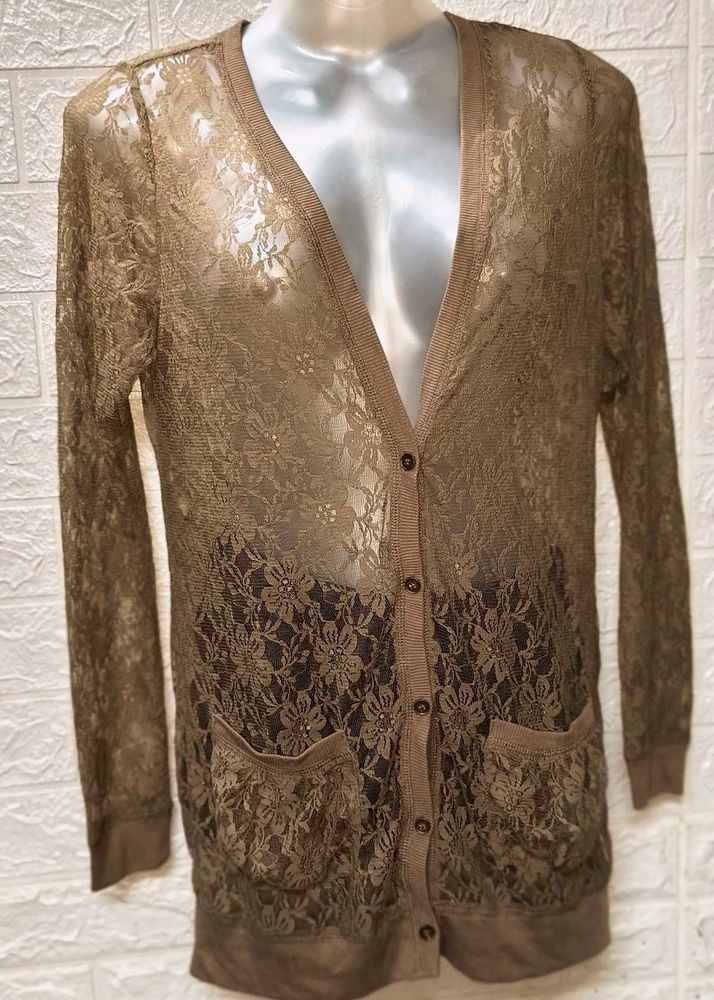 Brown Lace Top M Size