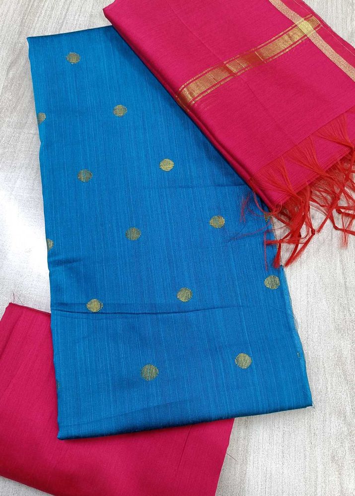 Silk Unstitched Dress Material Set