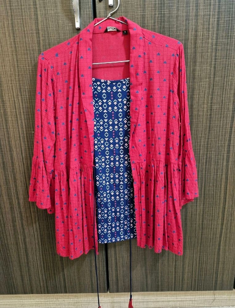 Zudio Red Empire Western Women&#39;s Top