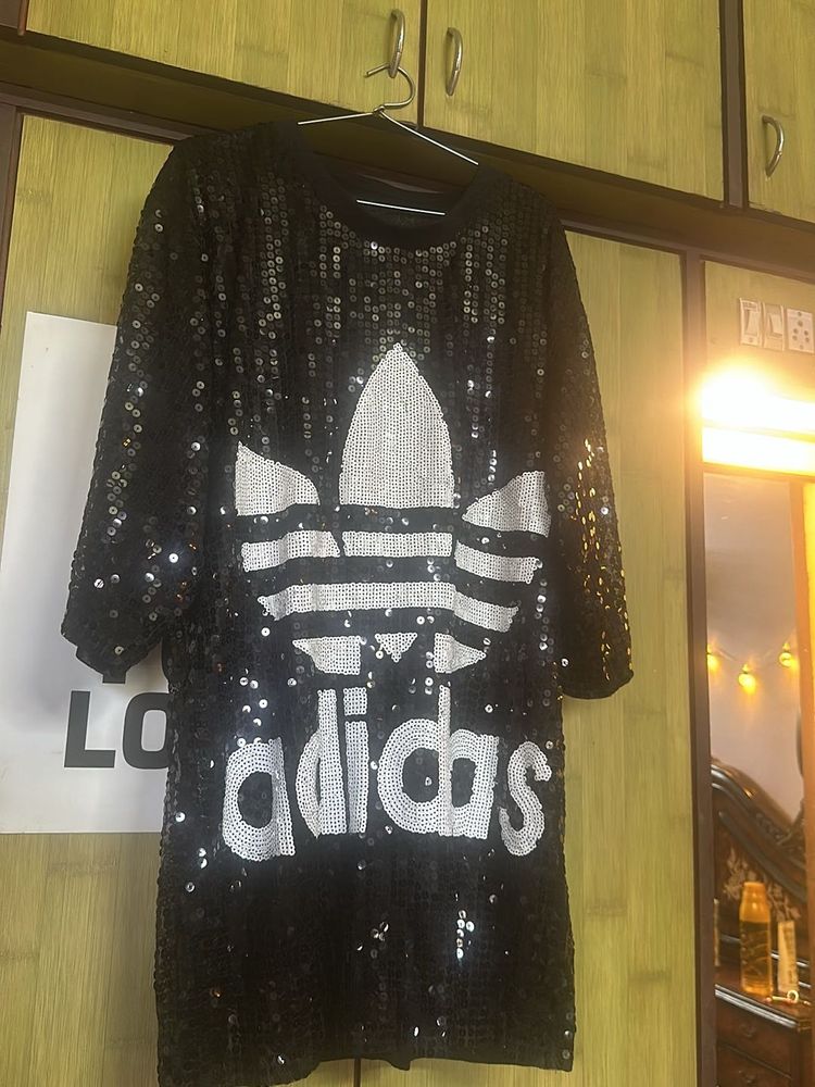 Black Sequence Adidas Dress