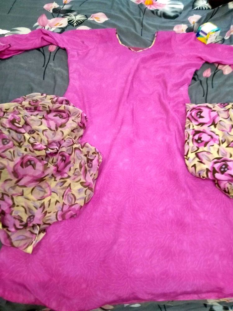 Silk Salwar Suit With Duppata