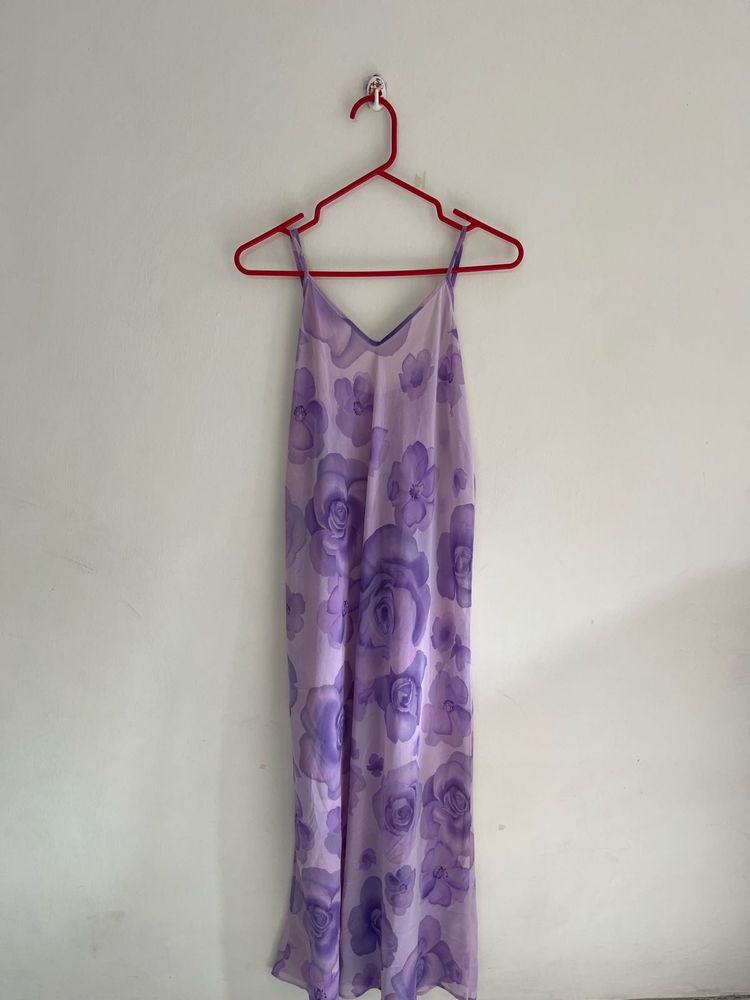 Floral One String Long Maxi Dress
