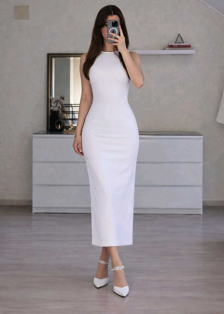 Elegant White Bodycon Dress