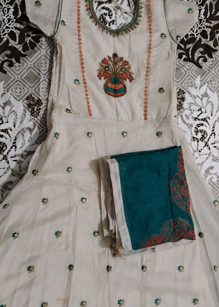 Elegant Embroidered Anarkali Suit