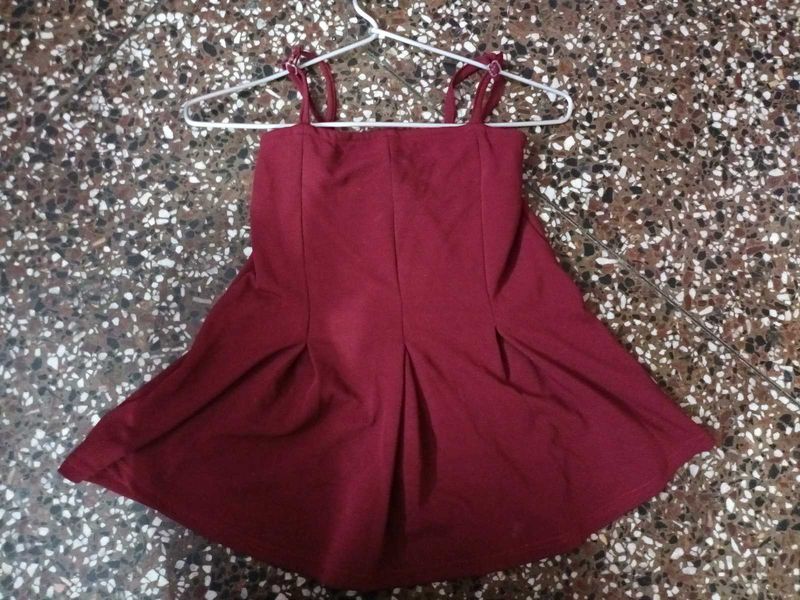 Maroon Strip Top