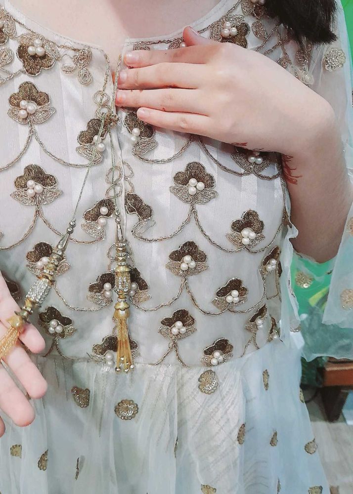 Elegant Ethnic Dress with Embroidery