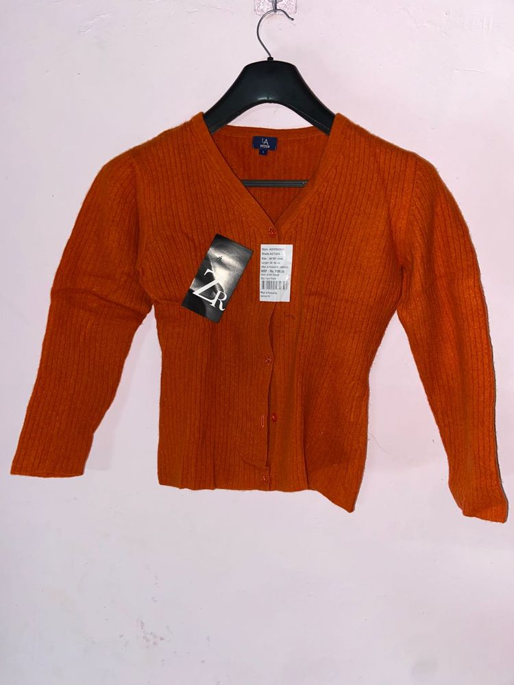 Cute Orange Cardigan