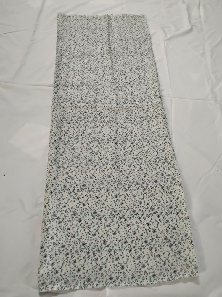 White Print Kurti Fabric