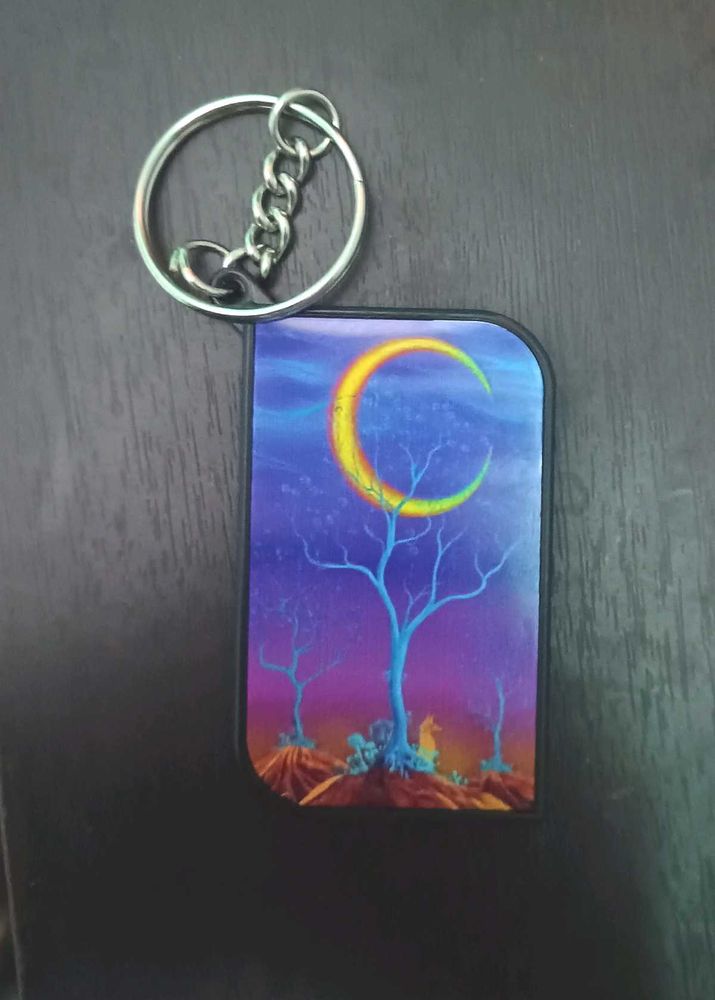 Neon Illustration Keychain