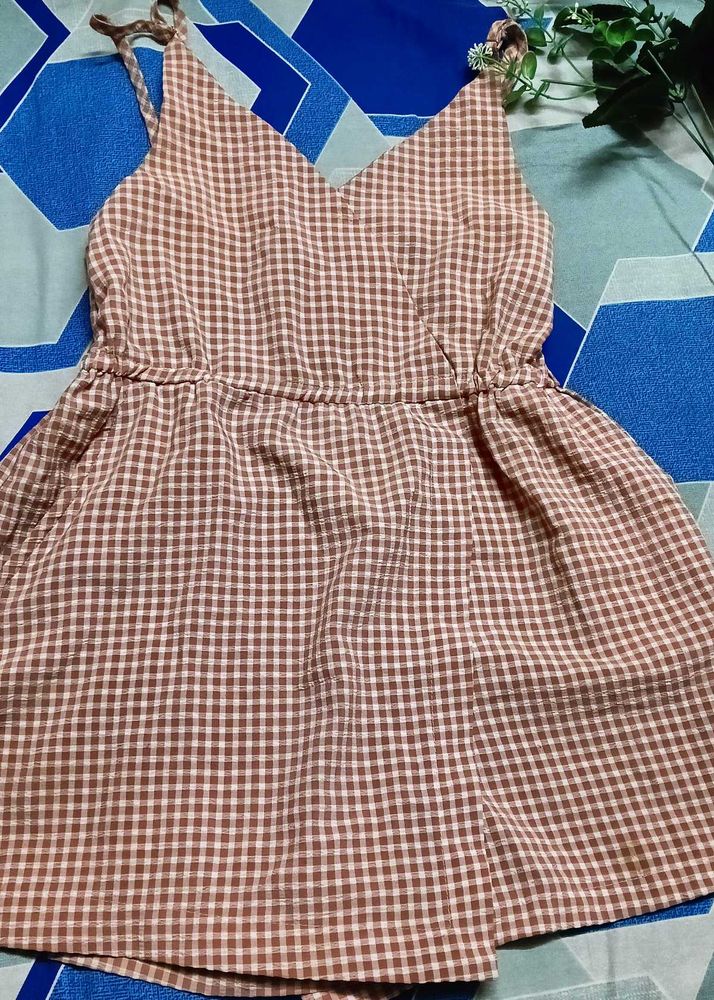 Gingham Romper