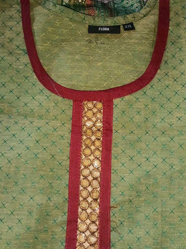 Flora Green Embellished Kurta