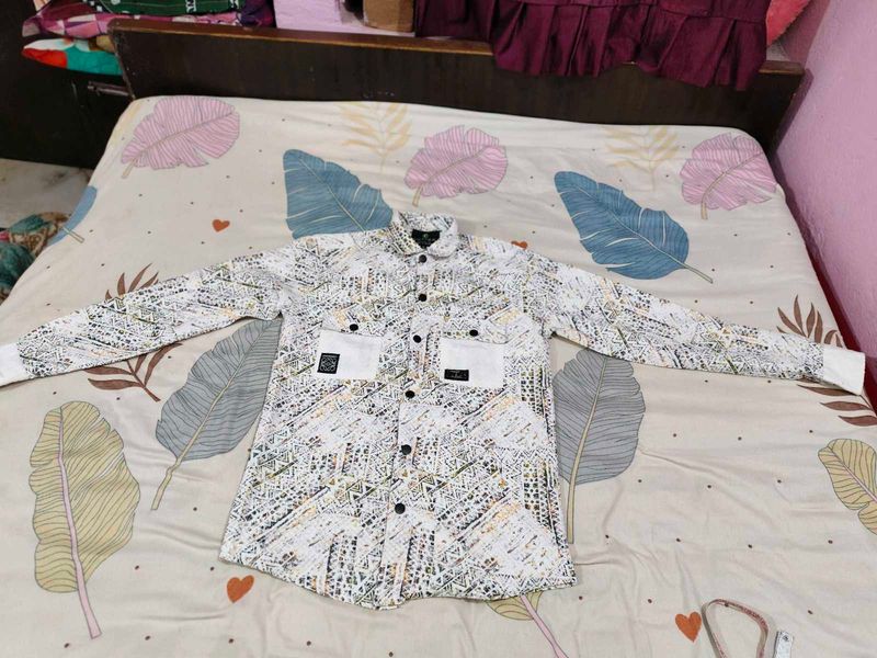 Popcorn Patterned Casual Shirt
