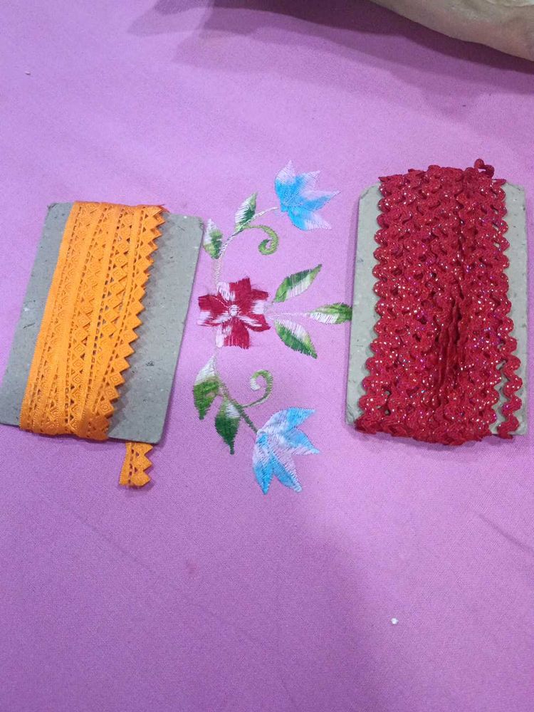 Lace Trim Bundle - Orange &amp; Red