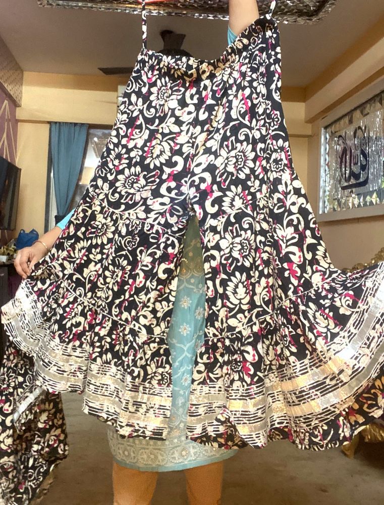 Soft Cotton Peplum Top &amp; Wide Legged Garara Pant