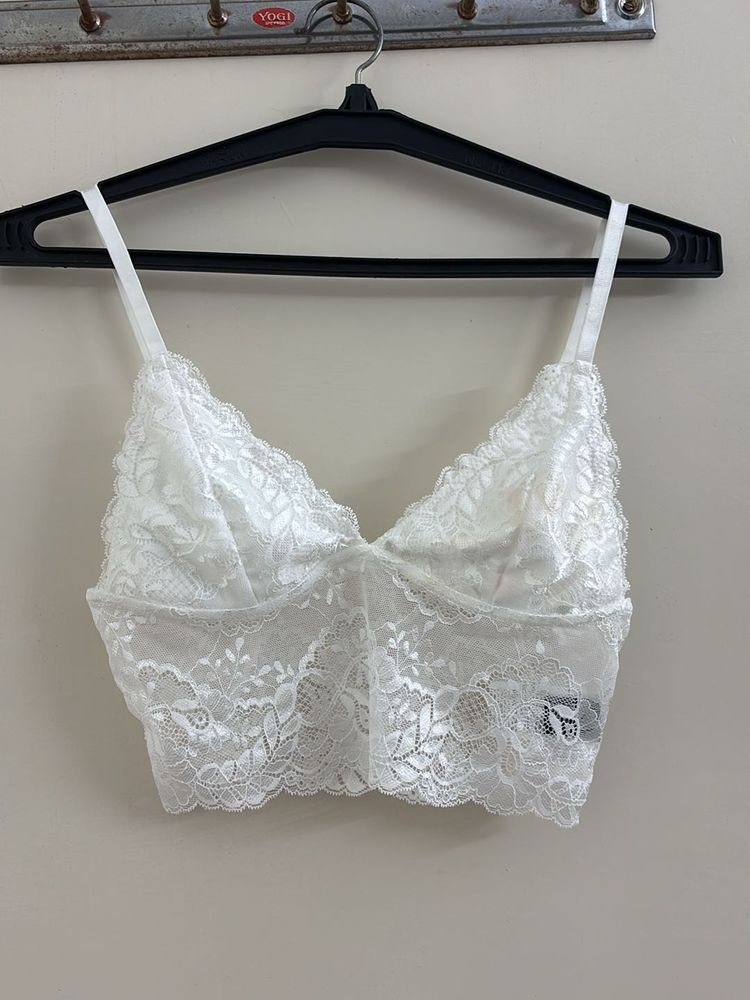 SHEIN Frenchy Casual Lace Ribbon Padded Camisole T