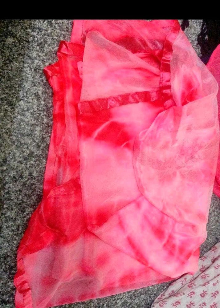Red Tie-Dye Dupatta
