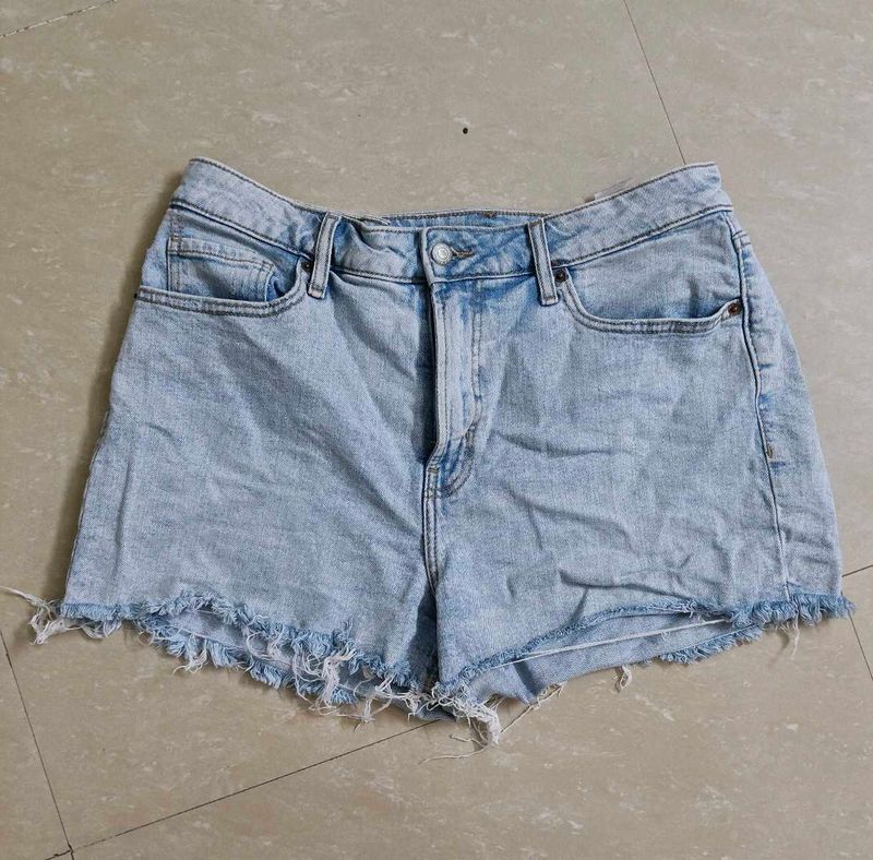 Light Wash Denim Shorts