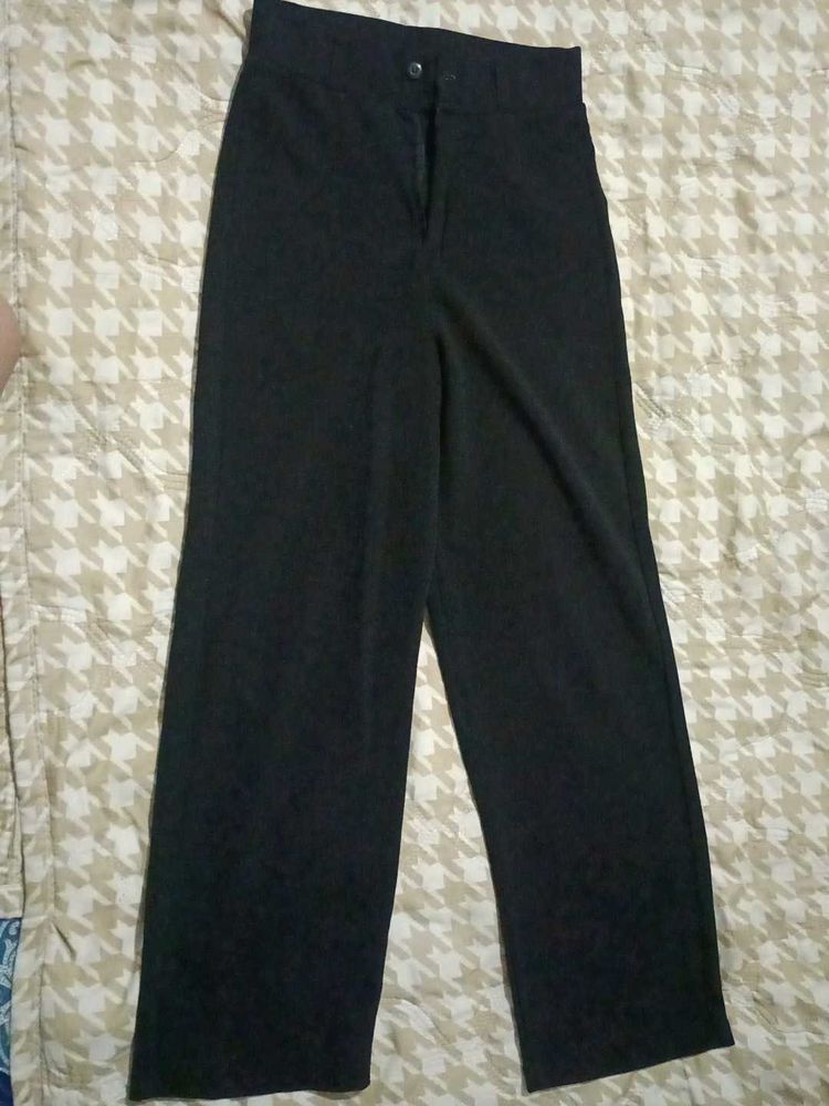 Black Wide-Leg Trousers