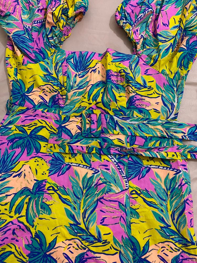 Tropical Print Dress