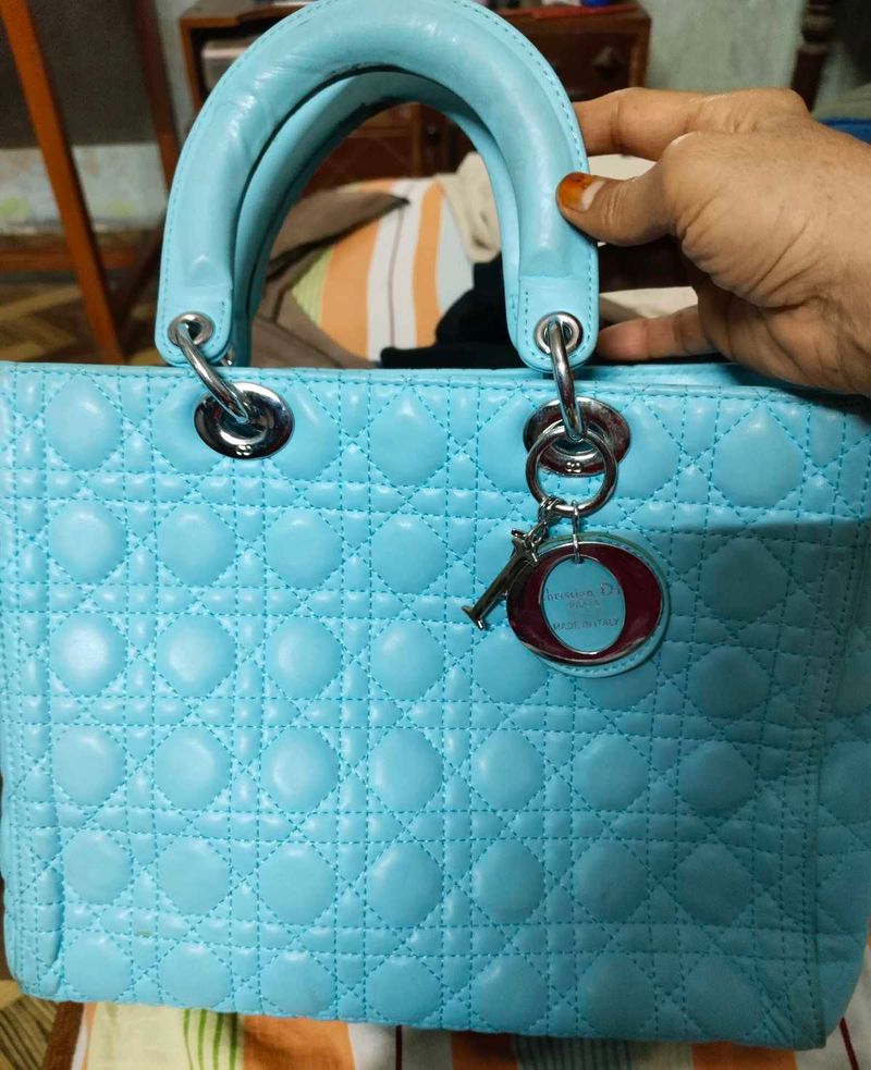 Lady Dior 100%Original Light Blue