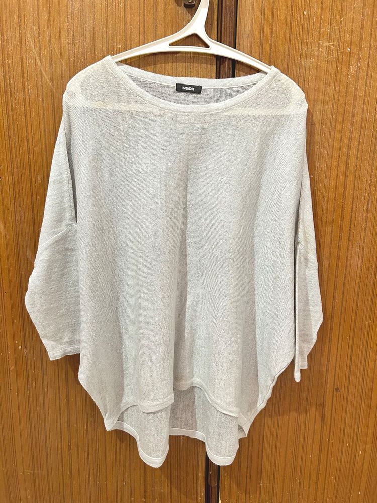 Loose Knit Grey Top